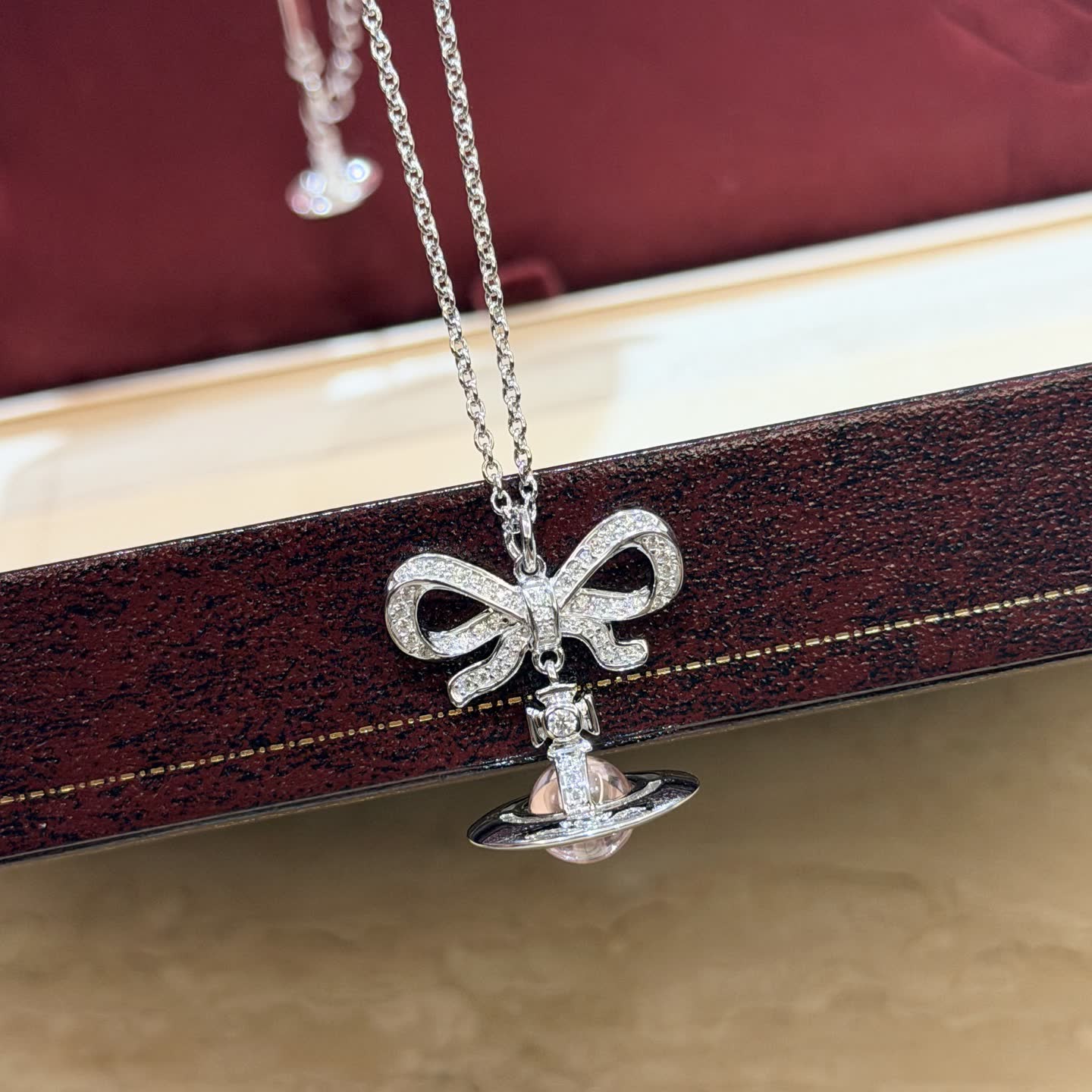 Vivienne Westwood Orb Bow Pendant Necklace